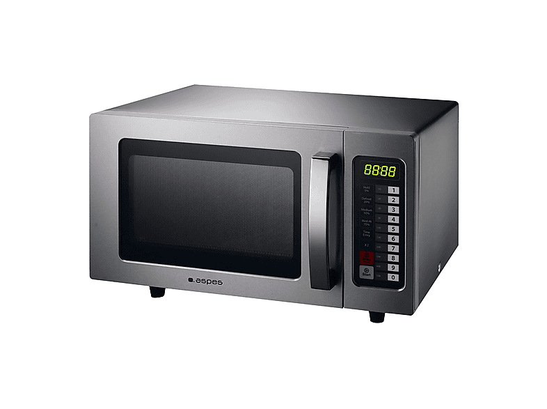 Microondas - ASPES AMWH2510001MD, 1000 W, 4 potencia, 25 l, Inox — foto 1