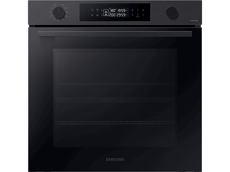 Horno - Samsung Dual Cook  NV7B4430ZAB/U1, Multifunción, Pirolítico, 76l, 59.5 cm, Función WiFi con SmartThings, Negro
