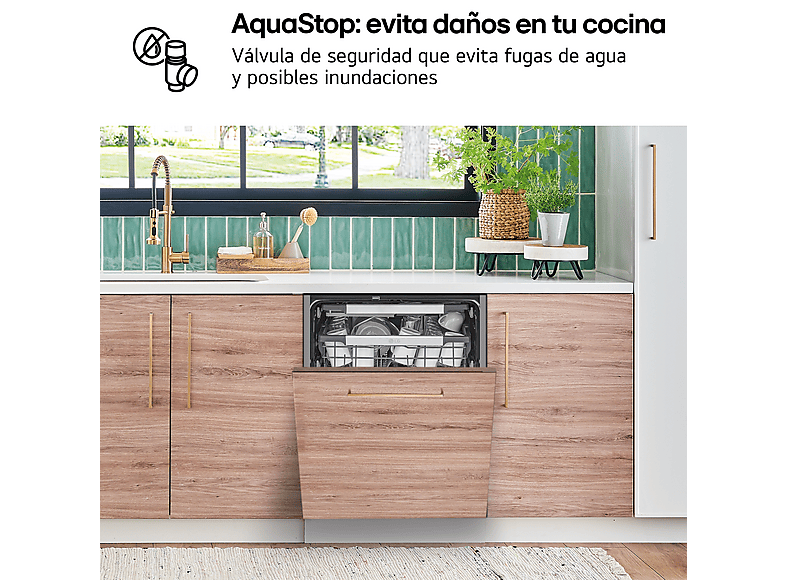 Lavavajillas integrable - LG DB476TXS, 14 servicios, 10 programas, 60 cm, TrueSteam™, Tercera bandeja, Sin panelar — foto 14