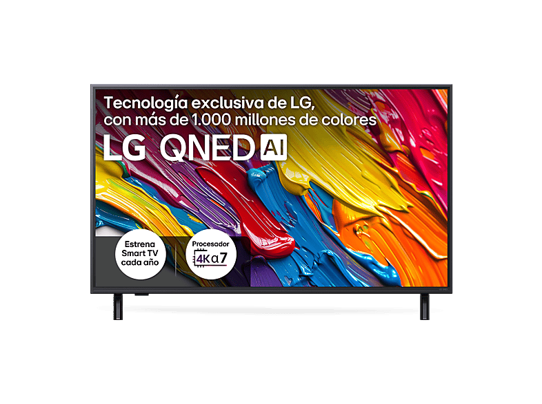 TV QNED 43" - LG 43QNED82A6B, UHD 4K, Procesador Inteligente α7 AI Processor 4K Gen8, Smart TV, DVB-T2 (H.265), Ashed Blue