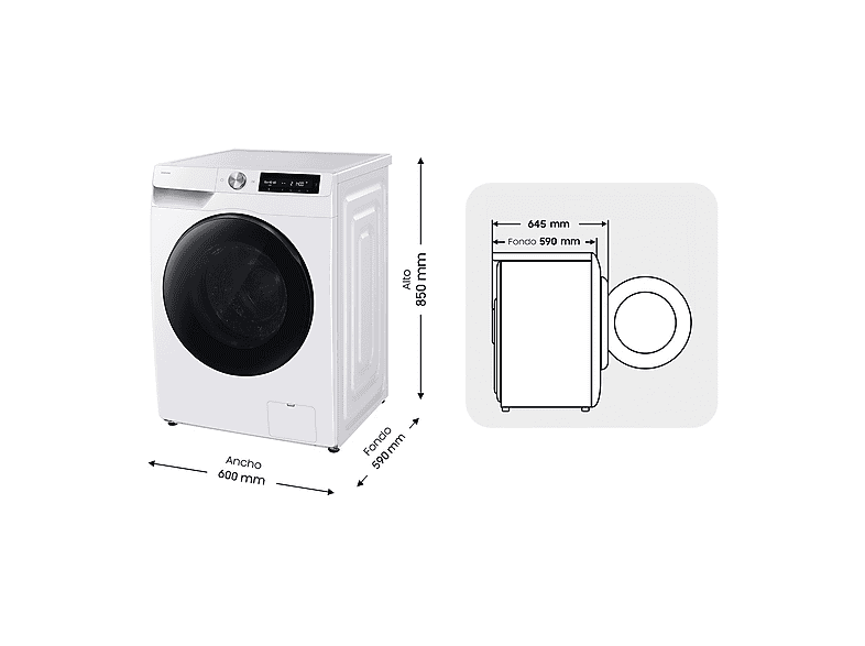Lavadora secadora - Samsung WD90HG6U94BEU3, 9 kg de lavado, 6 kg de secado, 25 programas, Autodosificación, Wifi, Blanca — foto 8
