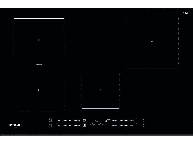 Placa de inducción - HOTPOINT 869991583100, 4 zona(s) zonas, 770 mm, Black — foto 8