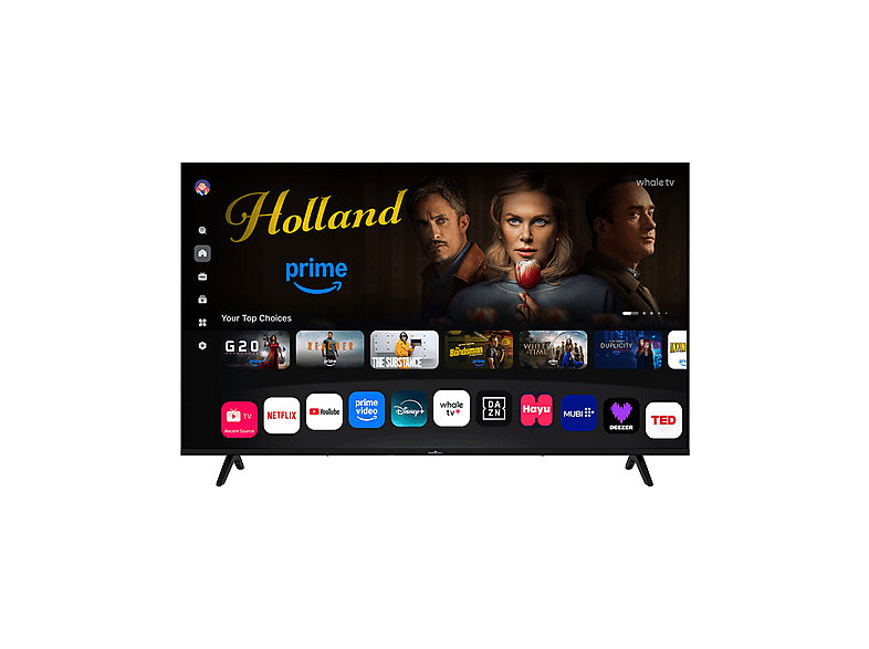 TV QLED 55" - SMART TECH 55QH02K 55" QLED 4K Whale TV, QLED 4K, Quad core ARM Cortex-A55 1.9GHz, Smart TV, DVB-T2 (H.265), Negro