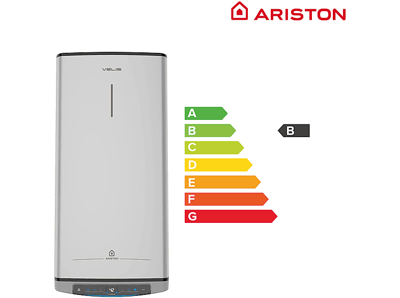 Termo Eléctrico  - VELIS TECH DRY WIFI 100 ES EU + INSTAFIX ARISTON, 100 l, Gris — foto 3