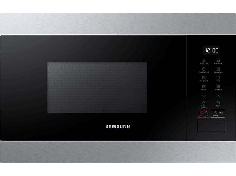 Microondas integrable - Samsung MG22M8274CT/E1, 850W, 6 niveles, Grill, 22l, Inox