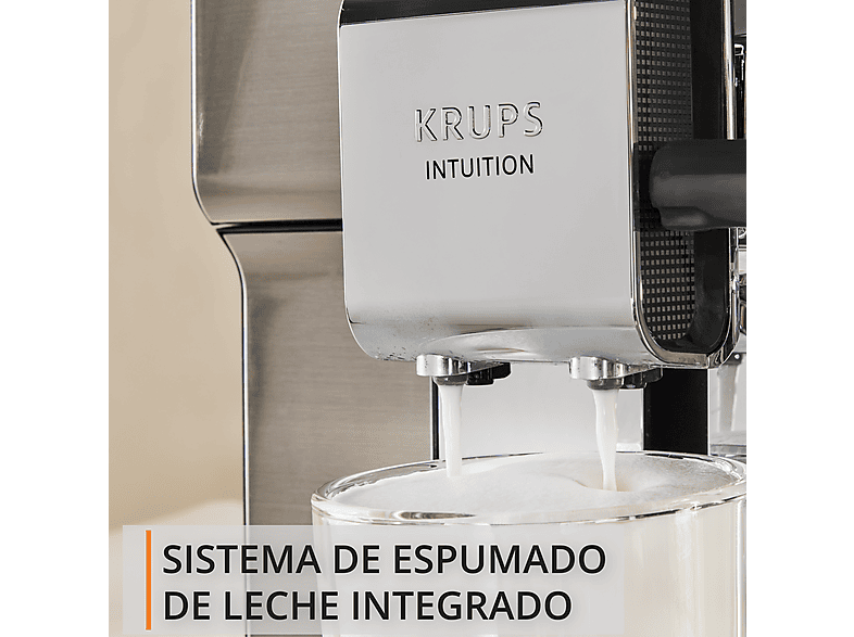 Cafetera superautomática - Krups Intuition Experience Hot&Cold, Pantalla táctil , 36 Recetas, Jarra de leche, Titanio, 15 bar, 2 tazas, Negro — foto 10