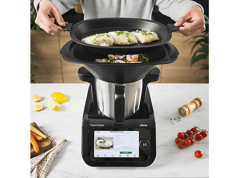 Robot de cocina - UFESA RK6, 1200 W, Blanco y Negro — foto 3