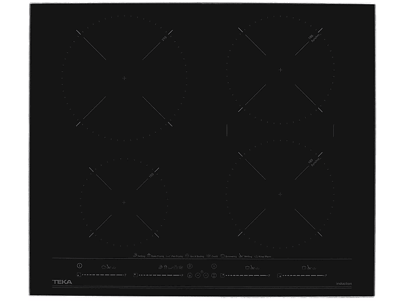 Placa de inducción - TEKA 112500023, 4 zona(s) zonas, 606 mm, Negro — foto 2