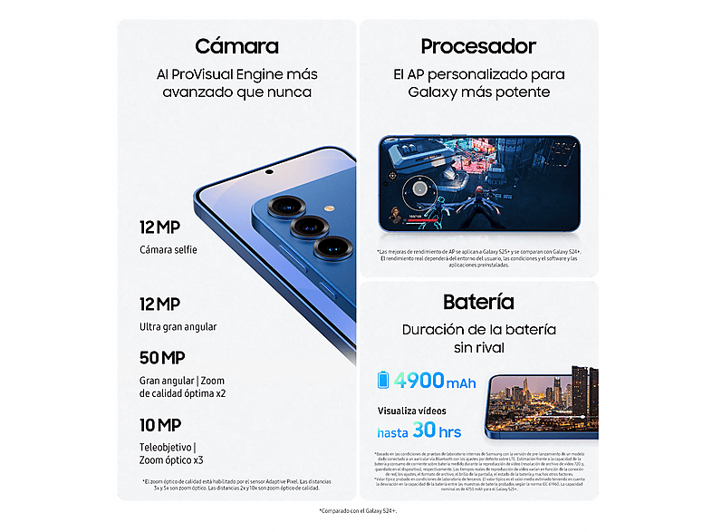 SAMSUNG Galaxy S25+, Blue, Móvil Android, 512 GB, 12 GB RAM, 6,7 " Dynamic AMOLED  3088x1440 WQHD+, , 4900 mAh — foto 5