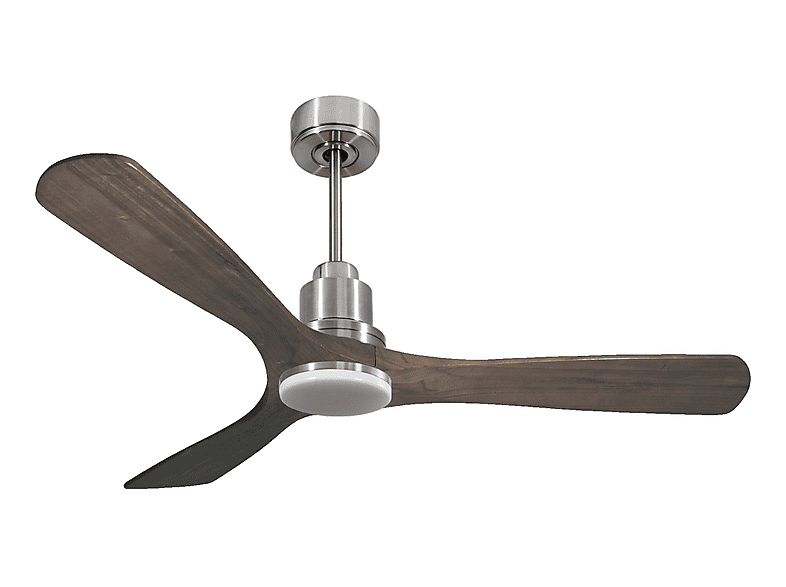 Ventilador de techo - PURLINE MoyoD132C04LED64547, 18 W, 6 velocidades, Plata
