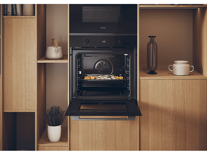 Horno - Haier ID Series 2 H6 ID2P3T1HTX, Multifunción, Limpieza por agua, 78 l, Cavidad XXL, 9 funciones, 60 cm, Negro — foto 3