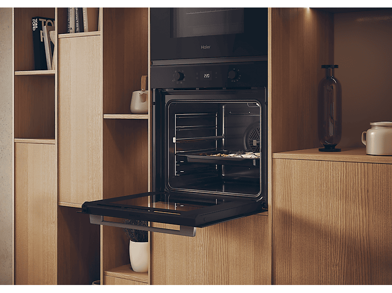 Horno - Haier ID Series 2 H6 ID2P3T1HTX, Multifunción, Limpieza por agua, 78 l, Cavidad XXL, 9 funciones, 60 cm, Negro — foto 4