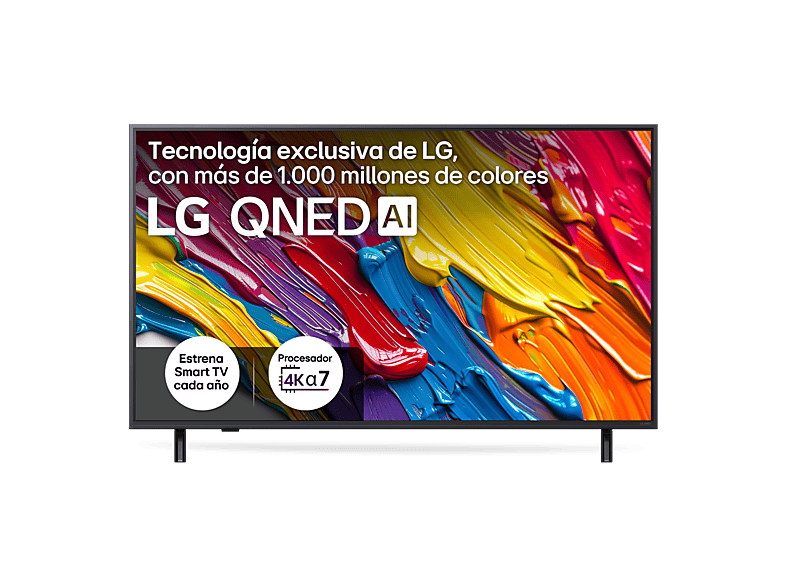 TV QNED 50" - LG 50QNED82A6B, UHD 4K, Procesador Inteligente α7 AI Processor 4K Gen8, Smart TV, DVB-T2 (H.265), Ashed Blue