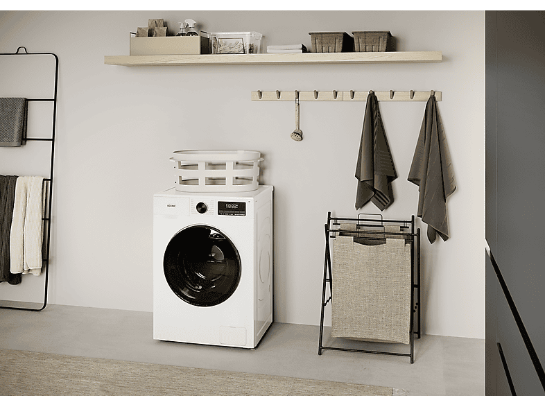 Lavadora carga frontal - KOENIC KWM 8113, 8kg, 1400 rpm, 16 Programas, Inverter, Blanco — foto 13