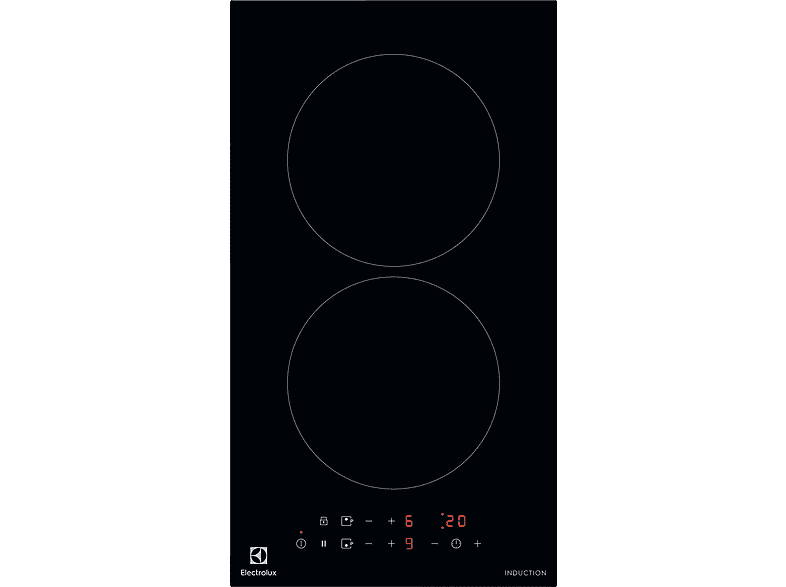 Placa de inducción - ELECTROLUX 25251314, 2 zonas, 290 mm, Negro