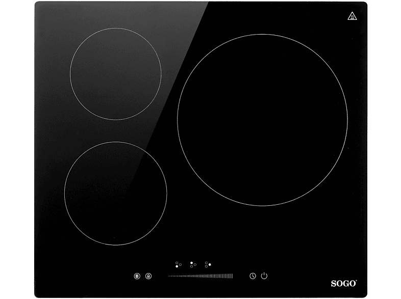 Placa de inducción - SOGO BIH-SS-24005, 3 zonas, 590 mm, Negro — foto 1