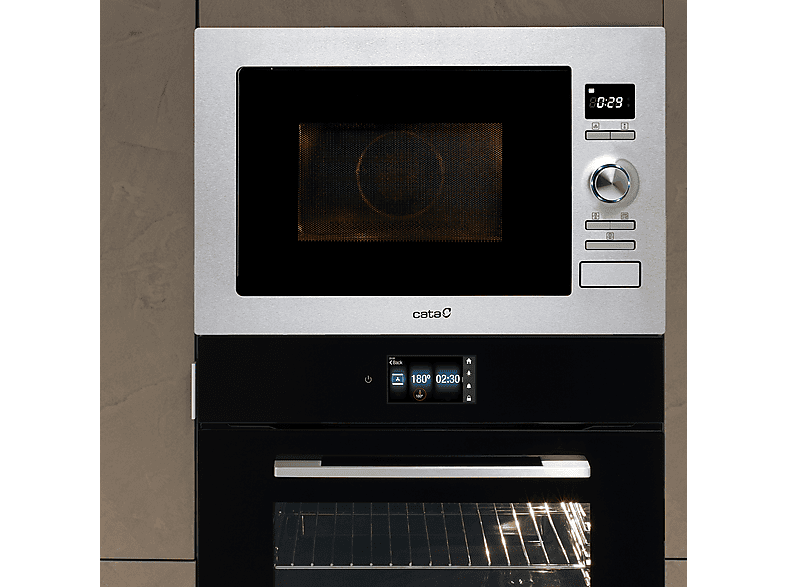 Microondas integrable - CATA 07510300 MC25D, 1000 W, 5 potencia, 25 l, Inox — foto 6