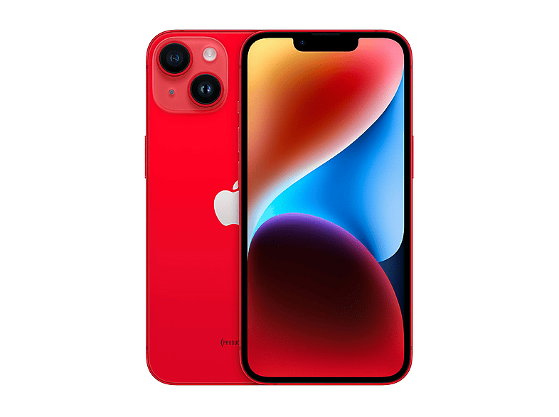 APPLE iPhone 14, Rojo, Móvil iOS, 128 GB, 6 GB RAM, 6,1 " Super Retina XDR, Chip A15 Bionic, 3279 mAh