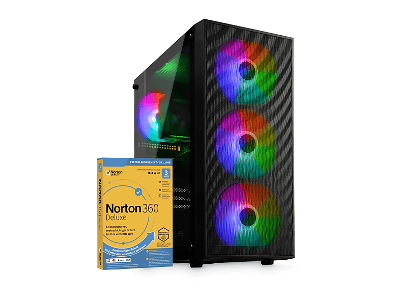 PC Gaming - CYBERNERDS | P7 | Pro Gaming |, AMD Ryzen 5 5500, 32 GB RAM, 2000 GB SSD, Radeon™ RX 7600, Windows 11, Negro