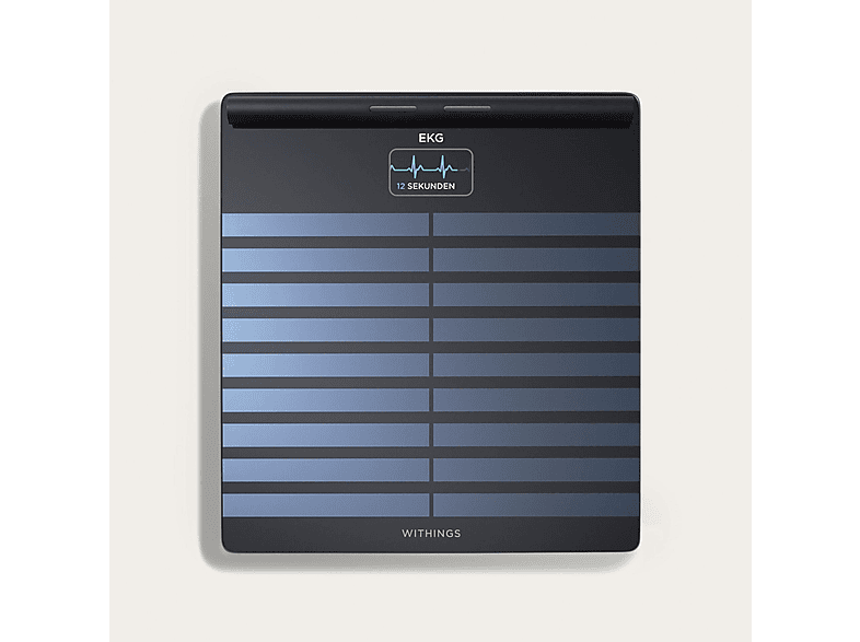 Báscula de baño - WITHINGS WBS08-BLACK-ALL-INTER, Peso máximo 200 kg, Batería/s Fuente de alimentación externa, USB, Indicador Masa Corporal (IMC), Bluetooth, Negro