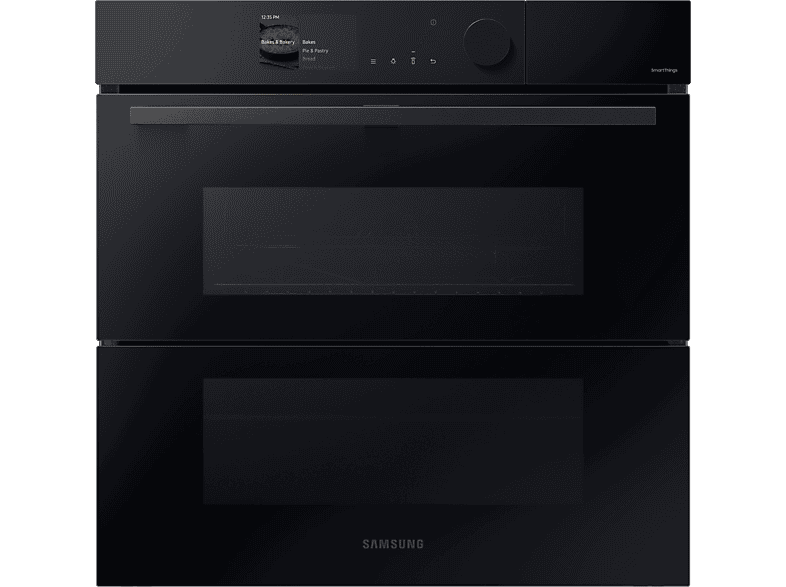Horno a vapor - Samsung NV7B6795JAK/U1 Dual Cook Steam™, Multifunción, Pirolítico, 76 l, 59.5 cm, WiFi, Puerta Fléxible, Negro