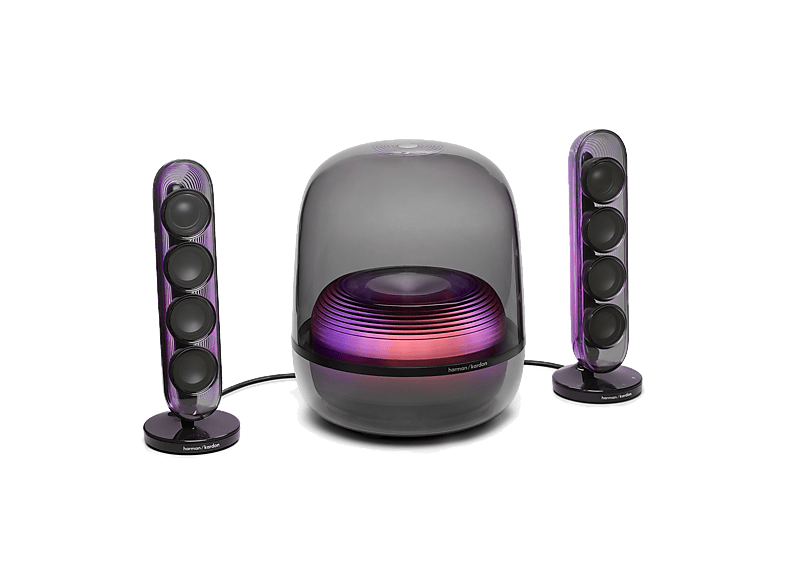 Altavoz bluetooth - Harman Kardon SoundSticks 5, 190W RMS, Bluetooth, Conectividad HDMI ARC, Negro