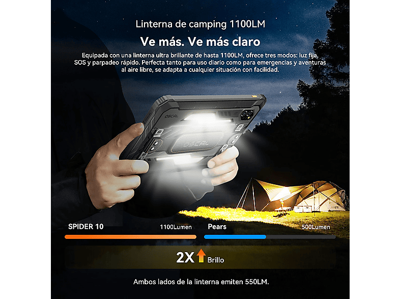 OSCAL SPIDER 10 Con Teclado (QWERTY), 256 GB, Negro, 11 " Full-HD+, 8 GB RAM, MediaTek Helio G81 (Octa core), Tableta Android — foto 4