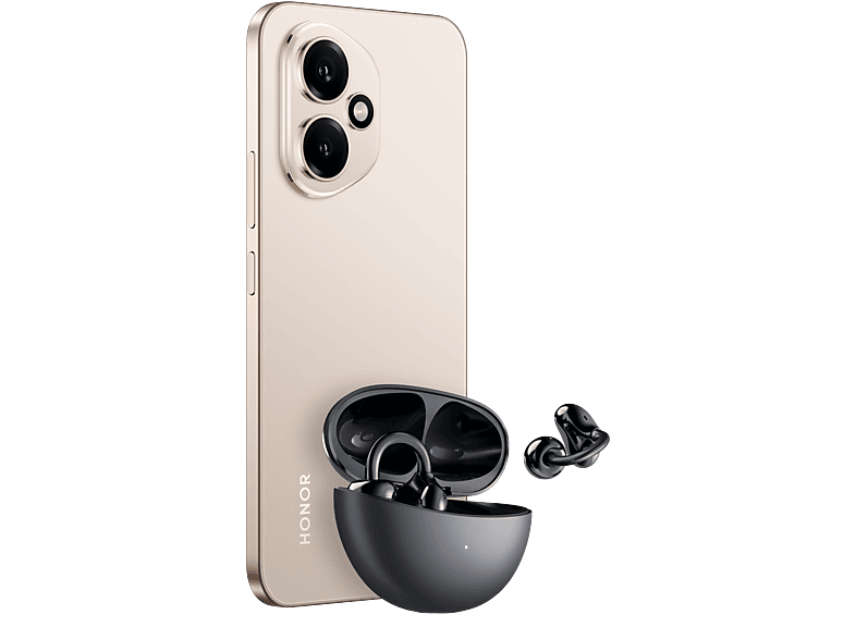 Móvil - Honor 400 5G, Desert Gold, 256GB, 8GB RAM, 6.55" AMOLED, Qualcomm Snapdragon 7 Gen 3, 5300 mAh, MagicOS 9.0 + Auriculares flip clip buds