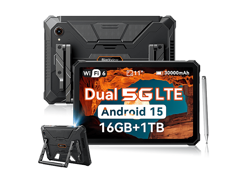 BLACKVIEW Active 12 PRO 5G, 1 TB, Negro, 11 " Full-HD+, 16 GB RAM, MediaTek Dimensity 7300 (Ocho núcleos), Tablet Android — foto 1