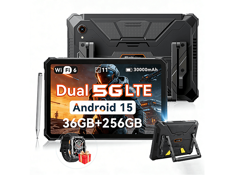 BLACKVIEW Active 12 PRO 5G, 256 GB, Negro, 11 " Full-HD+, 12 GB RAM, MediaTek Dimensity 7300 (Ocho núcleos), Tablet Android — foto 1