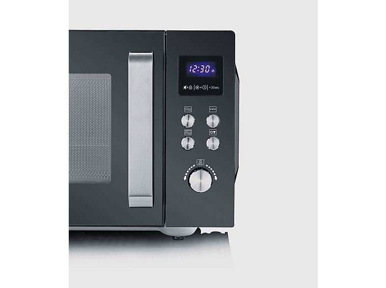 Microondas con grill y base de vidrio - SEVERIN MW 7763, 1000 W, 10 potencia, 25 l, negro — foto 5