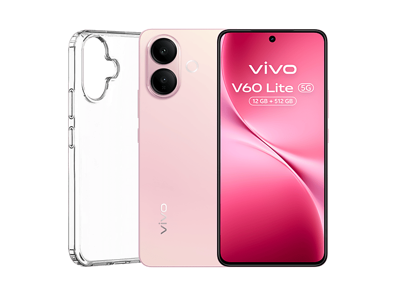 Móvil - vivo V60 Lite, Rosa, 512GB, 12GB RAM, 6.77" AMOLED de120Hz, Dimensity 7360-Turbo, 6500 mAh — foto 2