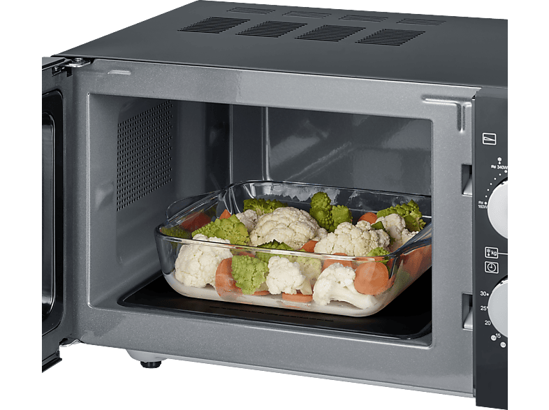 Microondas con base de vidrio - SEVERIN MW 7761, 800 W, 6 potencia, 20 l, Negro — foto 6
