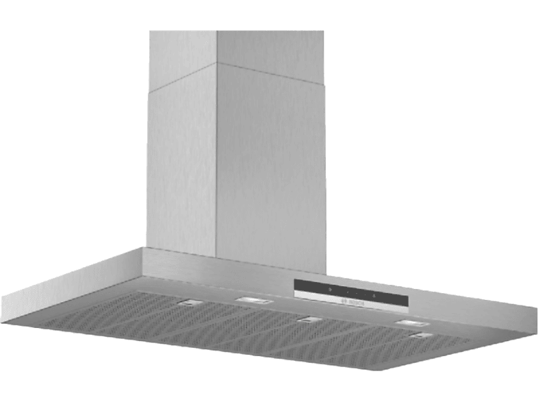 Campana decorativa - Bosch DWB97IM50, Decorativa, 710 m³/h, 3 potencias + intensiva, 90 cm, Inox