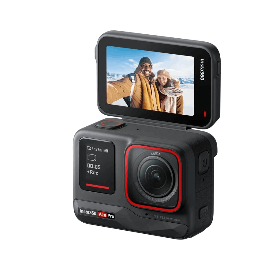 Cámara deportiva - Insta360 Ace Pro Standalone, Sensor 1/1.3", 48 mpx, Pantalla 2.4", 8K y 4K, Negro