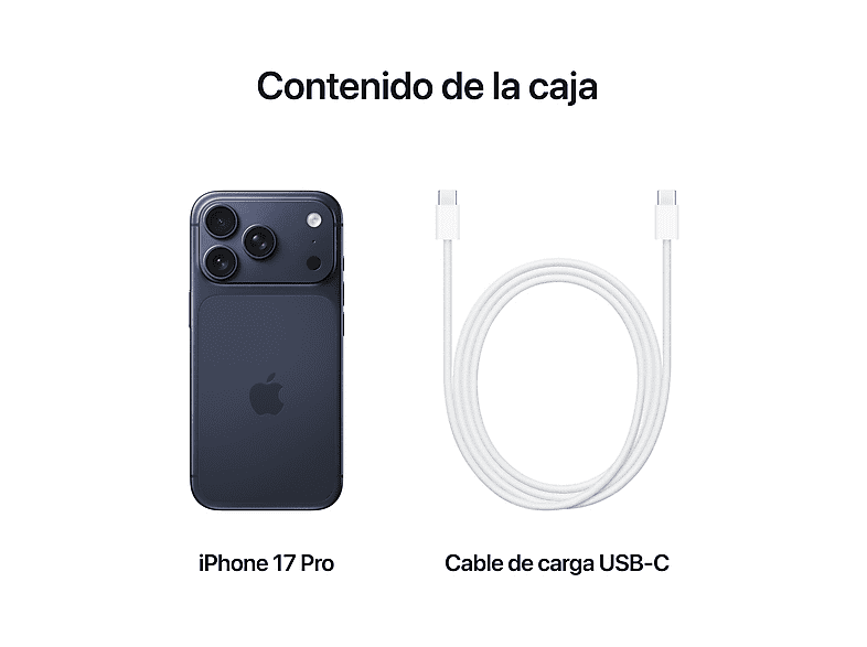 Apple iPhone 17 Pro, Azul oscuro, 256 GB, 5G, 6.3" OLED Super Retina XDR, Chip A19 Pro, iOS — foto 8