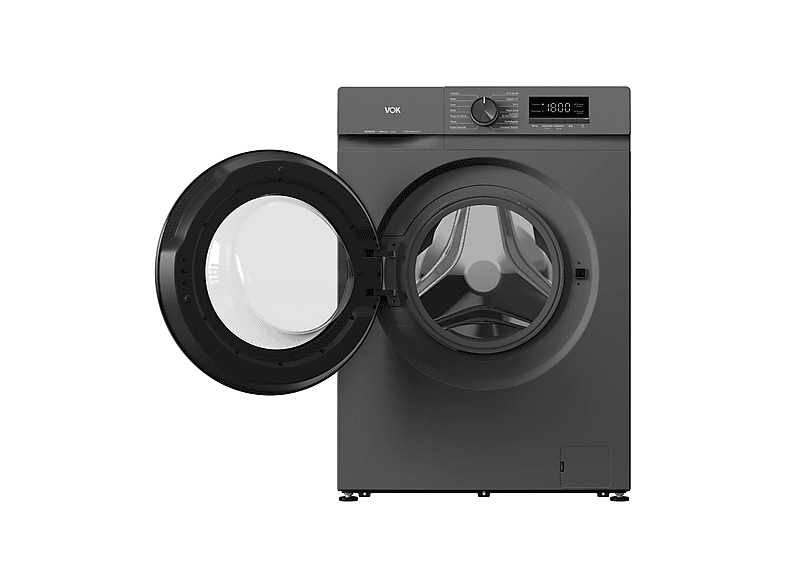 Lavadora de carga frontal - VOK EVW-8BAGL2412, Motor Inverter, 8 kg, 1200 rpm, 14 programas, Gris — foto 3