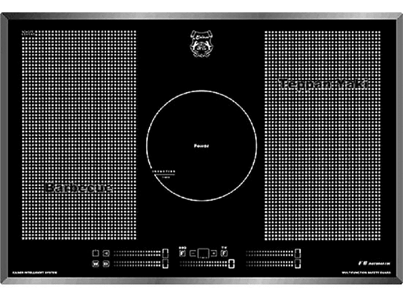 Placa de vitrocerámica - KAISER EH 6326 SP, 5 zonas, 77 cm, Negro