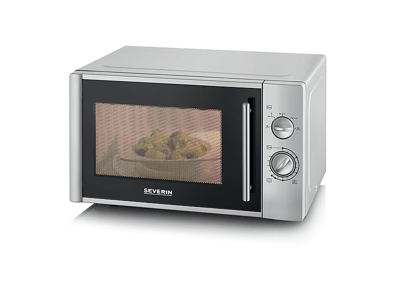 Microondas - SEVERIN MW 7772, 900 W, 5 potencia, 16,4 l, plateado