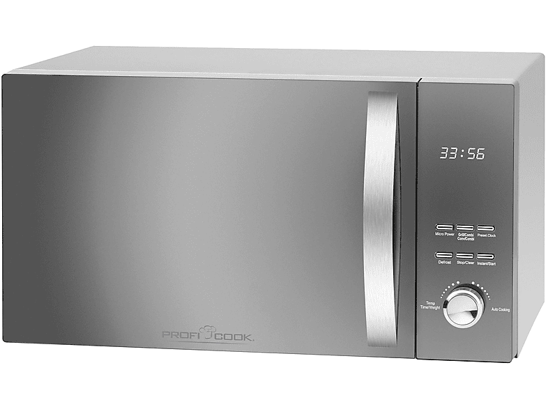 Microondas - PROFICOOK 501176, 2300 W, 5 potencia, 23 l, Inox