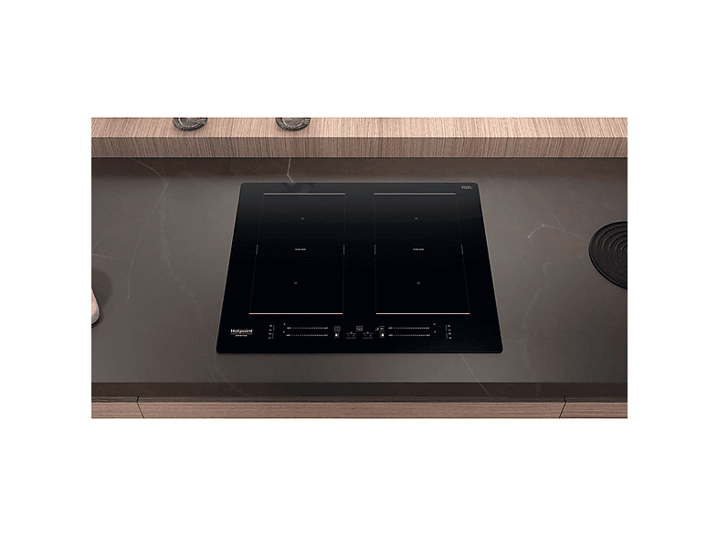 Placa de inducción - HOTPOINT HS 5160C NE, 4 zone(s) zonas, 590 mm, Negro — foto 5