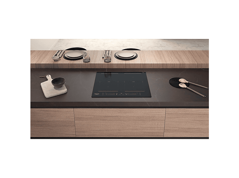 Placa de inducción - HOTPOINT HS 5160C NE, 4 zone(s) zonas, 590 mm, Negro — foto 6
