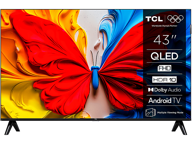 TV QLED - TCL S5K 43S5K, Full-HD, Smart TV, DVB-T2 (H.265), Negro