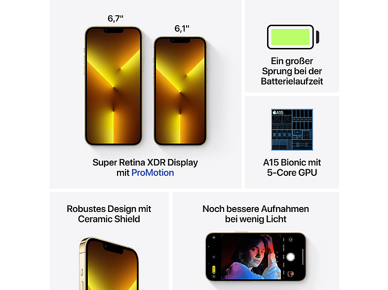 APPLE iPhone 13 Pro Max, Oro, Móvil iOS, 256 GB, 6 GB RAM, 6,7 " Retina, Chip A15 Bionic, 3687 mAh — foto 8