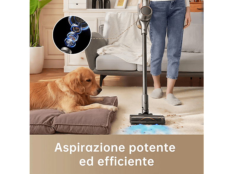 Aspirador escoba - DREAME R20 CORDLESS STICK VACUUM, 570 W, Potencia de succión 190 W, Depósito 0,6 l, Autonomía 90 min, Negro — foto 3