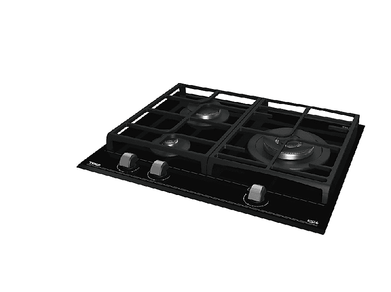 Placa de gas - Teka GZC 63310 XBB, 3 zonas, Gas butano, ExactFlame, 60 cm, Negro — foto 4