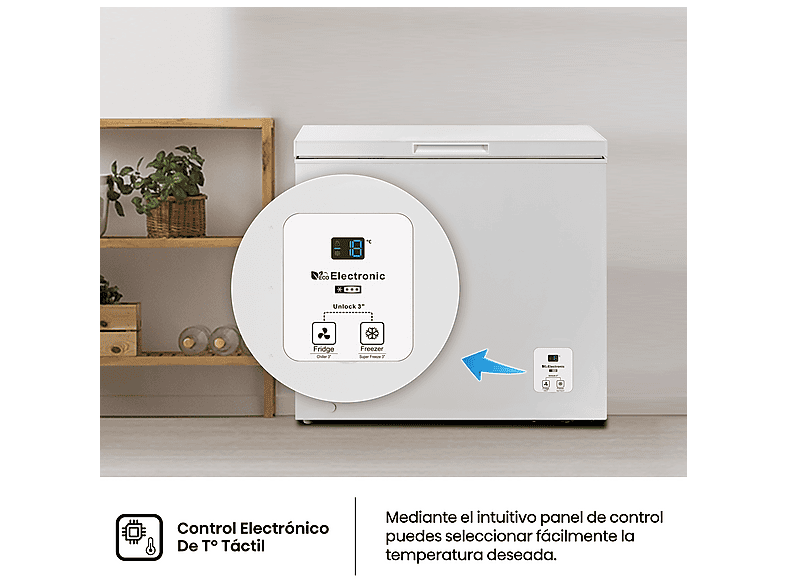 Congelador horizontal - Hisense FT247D4AWYLE, 191 l, 85.3 cm, Congelación rápida, Blanco — foto 6