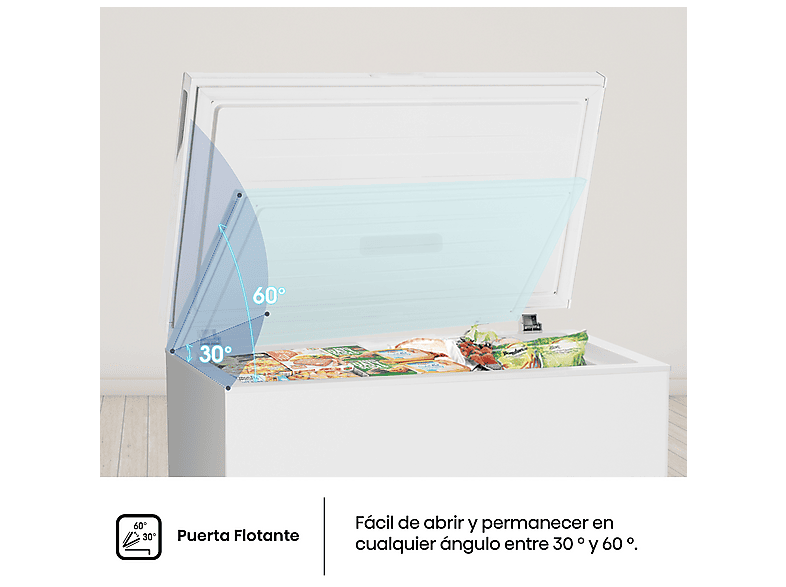 Congelador horizontal - Hisense FT247D4AWYLE, 191 l, 85.3 cm, Congelación rápida, Blanco — foto 8