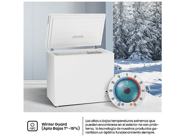 Congelador horizontal - Hisense FT247D4AWYLE, 191 l, 85.3 cm, Congelación rápida, Blanco — foto 9