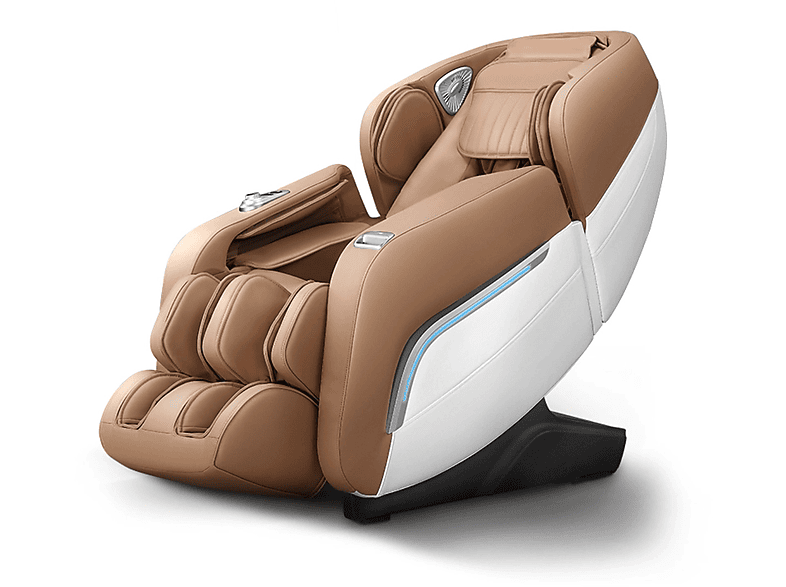 Sillón de masaje - KOMODER FOCUS II, Masaje de cuerpo completo, Función calor, Peso máximo 140 kg, Blanco - Kaki